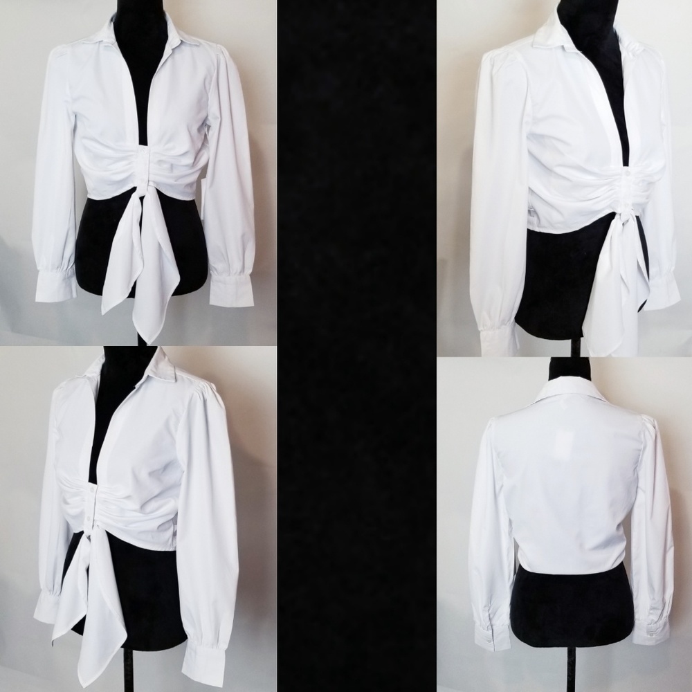 Tie Front Crop Top - Picture 6 of 6